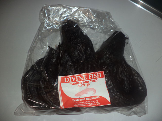 A pack of smoked and dried catfish